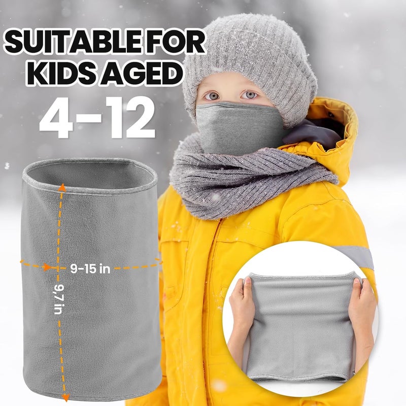 Beehow Store Kids Balaclava Ski Mask&Neck Gaiter Winter for Boys&Girls,Fleece Windproof Neck Warmer for Skiing Cycling Hiking - Image 2